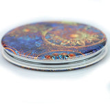 Lizimandu Metal Compact Mirror- 3X Magnifying MakeUp Mirror - Perfect for Purses - Travel - 2-sided