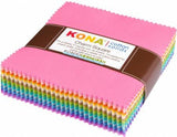 Kona Cotton Pastel 101 Palette Charm Square 101 5-inch Squares Charm Pack Robert Kaufman