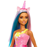 Barbie Dreamtopia Unicorn Doll (Blue & Pink Hair), with Skirt, Removable Unicorn Tail & Headband, Toy for Kids Ages 3 Years Old and Up