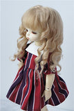JD162 6-7'' 16-18CM YOSD Long Curly Sauvage Mohair Doll Wigs 1/6 BJD Doll Accessories (Ash Brown)