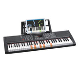 VEIYOUMO Keyboard Piano 61-Key, Piano Keyboard for Beginners, Music Keyboard with Microphone, Keynote Stickers and Music Stand