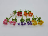 10 Pieces Miniature Pimrose Flower clay Dollhouse Fairy Garden Mini Plant Trees Artificial Flower Tiny Orchid #05