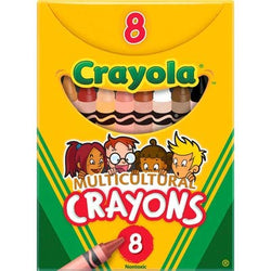 CYO52008W - Crayola Large Regular Multicultural Crayons