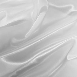 Crepe Back Satin Bridal Fabric Drapery Soft 60" Inches By the Yard (5 YARD, White)