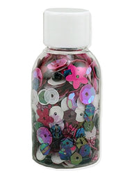 Sequin & Bead Assorted Mixes For Crafts 75 grams - Pink & Black Party - 3 Bottles