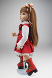 BJD Ball Jointed Doll High Vinyl Girl Toy 18in. 45cm Red Dress