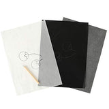 Carbon Transfer Paper and White Paper - Black Graphite Transfer Paper with Tracing Stylus for Wood Burning Transfer, Wood Carving and Tracing (205 Pcs)