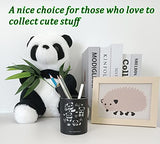 Valley of Rain & Forest black durable pencil & pen holder for desk, a practical, cute aluminum alloy holder that doesn't seem to get old (Joyful bamboo lovers)