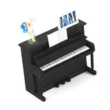 Cool Beans Boutique Miniature Dollhouse Musical Instrument DIY Kit (Black Upright Piano) - Assembly Required
