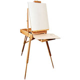 U.S. Art Supply Coronado French Style Easel & Sketchbox with 12" Drawer, Wooden Pallete &