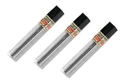 Pentel Lead Refills 0.5mm 4B, Black, 12 Leads per Tube (C505-4B) pack of 3