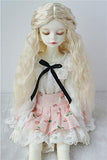 JD119 7-8inch 18-20CM Long Curly Princess Doll Wigs 1/4 MSD Synthetic Mohair BJD Wigs Vinyl Doll Accessories (Blond)