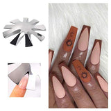 French Smile Line Cutter, Manicure Staniless Steel C Shape Edge Trimmer Templates, Diy Plate Module Gel Cutter Tool, Nail Art Acrylic Tool Kit 2 Pcs