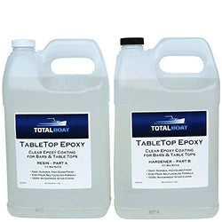TotalBoat Epoxy Resin Crystal Clear - 2 Gallon Epoxy Resin & Hardener Kit for Bar Tops, Table Tops & Countertops | Pro Epoxy Coating for Wood, Concrete, Art