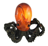 Colorful Swirled Glass Octopus Accent Lamp Bronzed Base