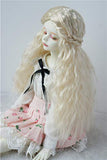 JD119 7-8inch 18-20CM Long Curly Princess Doll Wigs 1/4 MSD Synthetic Mohair BJD Wigs Vinyl Doll Accessories (Blond)