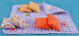 Pillows blanket set dollhouse miniature 1/6 Scale 1:6 play-scale 12 inch for Barbie Blythe coverlet miniature dolls accessories role-playing games