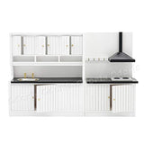 Odoria 1:12 Miniature Wooden Kitchen Cupboard Dollhouse Furniture Accessories