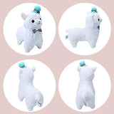 Alpacasso 14" White Plush Alpaca, Stuffed Animals Plush Toy.