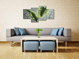 Wieco Art Botanical Paintings Wall Art on Canvas Abstract Green Leaves Canvas Wall Art for Living Room Bedroom Wall Decor Modern Artwork for Home Decorations AB4128