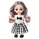 Camplab ·CAMPLAB· 6 Inch Movable Joints BJD Doll Princess Dolls Kawaii Cute Dolls with Full Set Clothes Shoes Wig Makeup DIY Make Dolls Crafts Cute Display Toys Best Gift for Girls (Color : A)