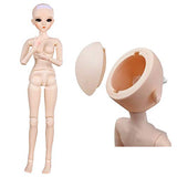 UCanaan Customized 1/3 BJD Doll 60cm 24Inch Ball Jointed Dolls + Basic Makeup + Different Hands,Free to Change DIY Dolls(Brown Eyes)