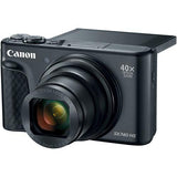 Canon PowerShot SX740 HS Digital Camera (Black) with 64 GB Card + Premium Camera Case + 2 Batteries + Tripod (Renewed)