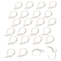 100PCS Silver Plated Leverback Earrings Earring Findings By IDS-1510MM