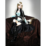 Beautiful Girl BJD Dolls 1/3 SD Doll 58cm 22.8cm Ball Jointed Dolls with Clothes Set Black Boots Wig and Makeup Face, Best Resin DIY Gifts