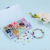 600 Pieces 8MM Gradient Mermaid Imitation Pearl Beads for Jewelry Making, ABS Round Faux Pearls with Hole Filler Bead for DIY Bracelet & Necklace Earring Making Kit Craft Bead (Mixed Color)