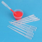 100pcs 3ML Plastic Disposable Transfer Pipettes - Eye Dropper Set Transfer Graduated Pipettes Calibrated Dropper for Essential Oils & Science Laboratory