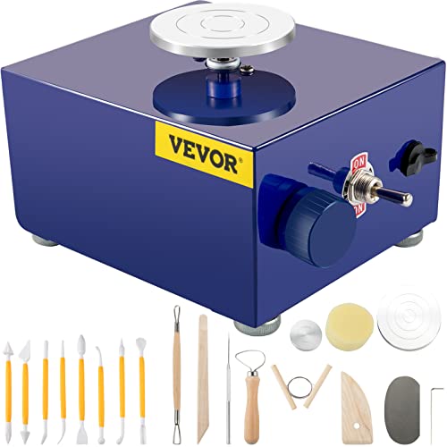 VEVOR Mini Pottery Wheel 30W Ceramic Wheel Adjustable Speed Clay Machines  Electric Sculpting Kits with 3 Turntables Trays and 16pcs Tools for Art  Craft Work Molding Gift and Home DIY