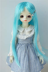 JD106 8-9inch 9-10inch MAGA BJD Doll Wigs Kanekalon Fiber Doll Wigs (Pale Turquoise, 8-9inch)