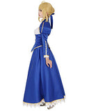 miccostumes Women's Blue Saber Cosplay Costume Outfit Top Skirt (S)