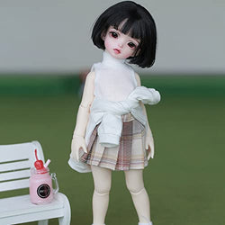 Fashion Ball Jointed SD Doll Clothes Set with Hoodie Short Skirt Socks Accessories for 1/6 BJD Doll Girls