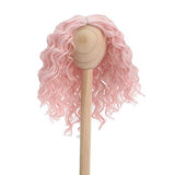 9-10 Inch BJD SD Doll Wig 1/3 bjd Pink Color Long Deep Spiral Curly Doll Wig Doll Hair SD BJD Doll Wig