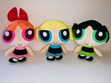 Powerpuff Girls 3 Piece Plush Set Featuring Blossom, Bubbles, and Buttercup - Around 7" Tall