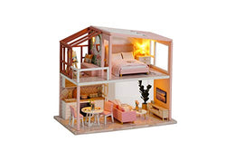Kisoy Romantic and Cute Dollhouse Miniature DIY House Kit Creative Room Perfect DIY Gift for Friends, Lovers and Families (Warm The Heart of Life)