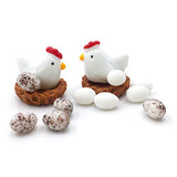 40Pcs Cute Mini Animal Figurines Miniature Family Chicken Cock Ornament Micro Fairy Garden Décor for Moss Landscape DIY Terrarium Crafts Accessories Home Outdoor Indoor (Family Chicken)