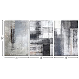 Gardenia Art Large Black and White Abstract Wall Art Prints Texture Picture Giclee on Canvas Modern Artwork Painting Wooden Framed for Bedroom Living Room Kitchen Home Offce 16"x24"x3 Panels