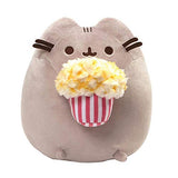 GUND Pusheen Snackables Popcorn Cat Stuffed Plush, Gray, 9.5"