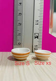 1shopforyou 10 Ceramic Bowls Handpainted Dollhouse Miniatures Toys Dishes Food Kitchen by Handmade No.3 Size S