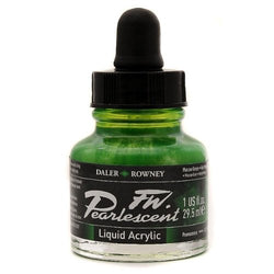 Daler-Rowney FW Pearlescent Acrylic Ink, 1 oz, Macaw Green (603201115)