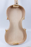 Yinfente Violin Unfinished White Violin 4/4 Unglued Violin Flame Maple & Spruce wood Top Violin Accessory Parts