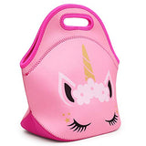 Moonmo Cute Unicorn Face Diamond Bling Waterproof Pink School Backpack Set Girls Book Bag (Large, Pink Set)