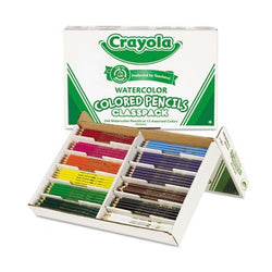 Crayola Watercolor Wood Pencil Classpack, 3.3 mm, 12 Asstd Clrs, 240 Pencils/Box