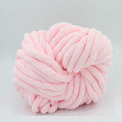 ZUIBESCHOS Giant Yarn Chunky Chenille Yarn Arm Knitting Super Soft Large Chunks of Coarse Sand,Pink09,0.55LB/8.82OZ
