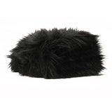 Faux Fur Fabric Long Pile Monkey Shaggy BLACK / 60" Wide / Sold by the yard