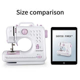 DONYER POWER Electric Sewing Machine Portable Mini with 12 Built-in Stitches, 2 Speeds Double Thread, Embroidery,Foot Pedal