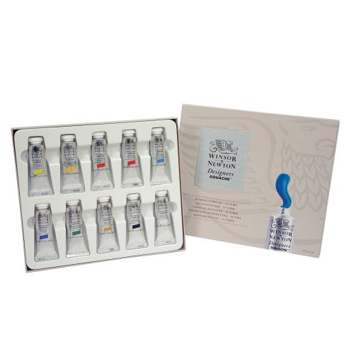 Winsor & Newton Designers' Gouache Introductory 10-Tube Paint Set, 14ml